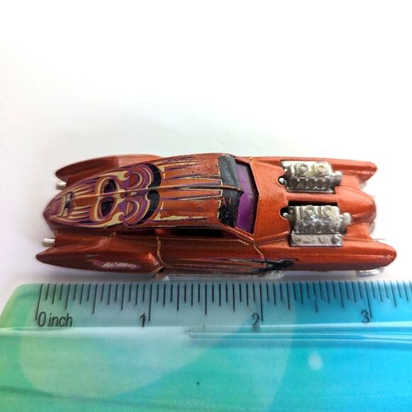 Vintage 2000 Mattel Hot Wheels Evil Twin Diecast Metal Mayan Graphics Car - Picture 2 of 6